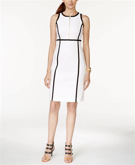 michael kors blue and white dress|macy's dresses Michael Kors.